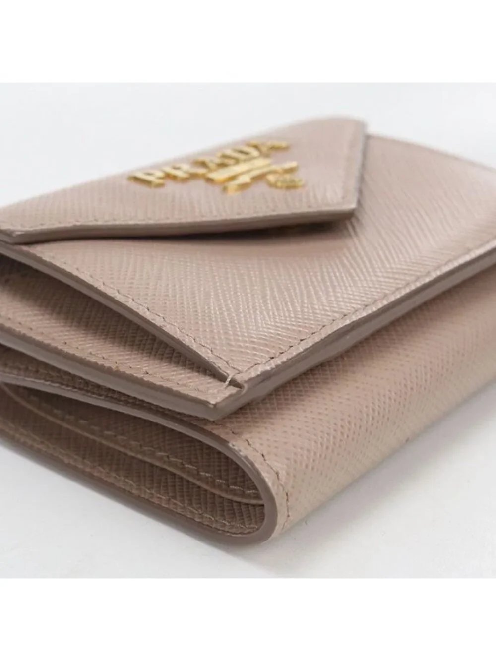 Prada Saffiano Leather Trifold Wallet Calfskin